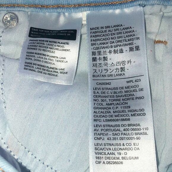 Levi’s 721 High Rise Skinny Distressed Light Wash Denim Jeans Size 28 - Picture 10 of 16